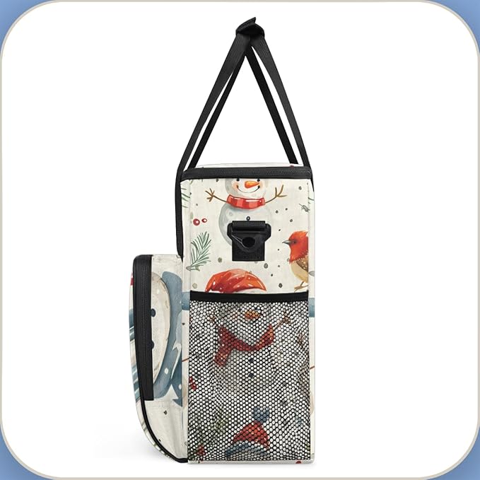 Fantastic Santa Claus Coffee Maker Carrying Bag Graffiti Santa Claus Travel Storage Bag Compatible with K-Mini or K-Mini Plus Single Serve Coffee Brewer Carrying Case with Pockets &amp Shoulder Str