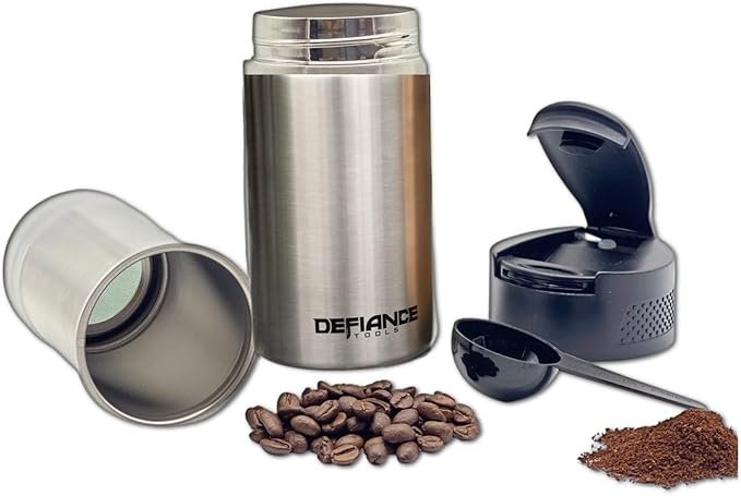 Defiance Tools Travel French Press Mug Portable Coffee Maker Double Insulated Coffee and Tea Press Makes 2 Cups Stainless Steel