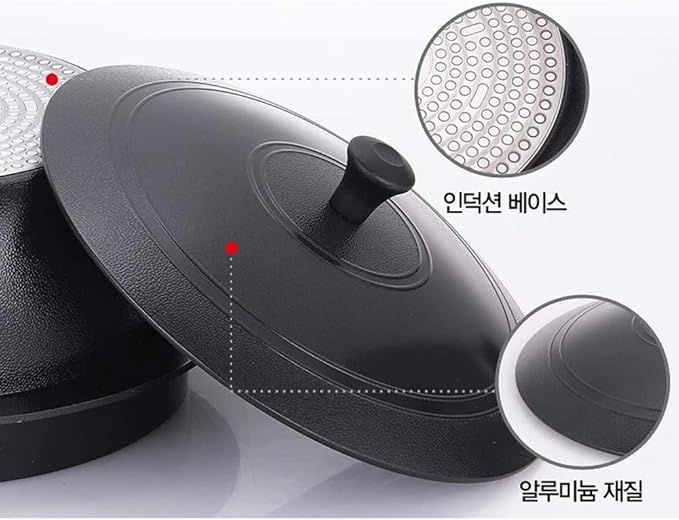 [KF] IH Induction Korean Traditional Iron Pot Rice Gamasot Ceramic Cauldron Made in Korea (7.7 (20cm))
