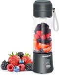 Nuwave Portable Blender with USB-C Rechargeable 6-Blade for Crushing Ice BPA Free 18 Oz Jar Smoothies Blender for Travel Office and Sports Obsidian Gray