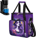 Halloween Witch Pumpkin Moon Coffee Maker Carring Bag Travel Carrying Storage Tote Bag Compatible with Keurig K-Mini or K-Mini Plus Portable Single Serve Coffee Brewer Case with Pockets