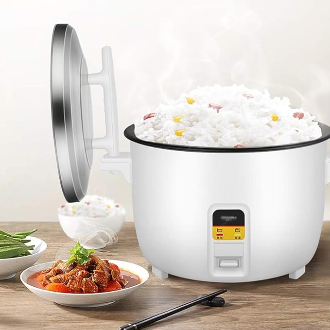 Commercial Rice Cooker | Non-Stick Aluminum Removable Inner Pot | Auto Switch from Cook to Warm | Stainless Steel Lid | Old-Fashioned Large Rice Cooker(13L)