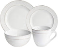 American Atelier Olivia Round 16 Piece Dinnerware Set White 10.4x10.4