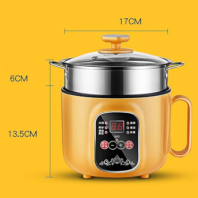 Household Electric Rice Cooker Household All-in-one Rice Cooker/Frying Pan/Wok/Soup Pot Non-Stick Inner Pot For 1-2 People(Style 4)