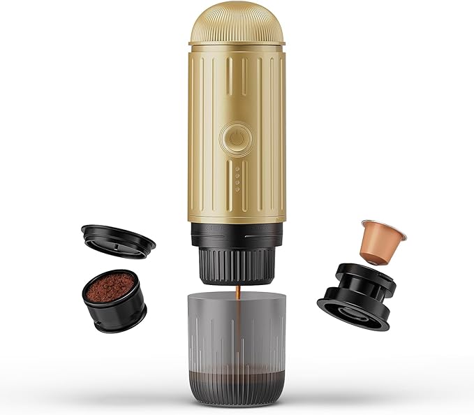 BENFUCHEN Portable Espresso Machine For Travel USB-C Charging Self-Heating Electric Espresso Maker 19 Bar Mini Coffee Maker On the Go For Camping/Hiking Ground Coffee &amp NESPRESSOpods (Light Go
