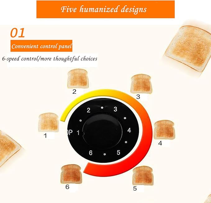 2- Slice Extra-wide Slot Toaster 7 Toast Settings Slide-out Crumb Tray for Bagels Waffles Specialty Breads Pastries Snacks Black and Stainless Steel