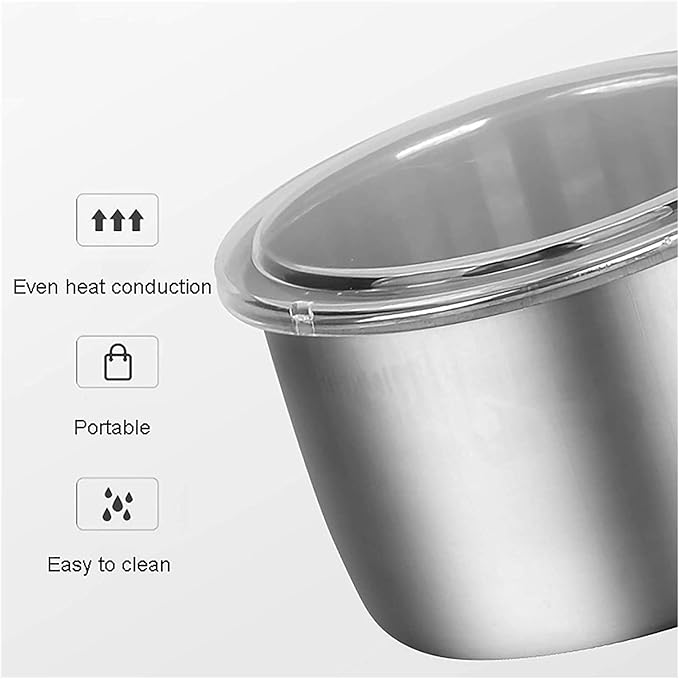 Electric Lunch Box Mini Rice Cooker 2 Layers Steamer Lunch Box for Home Office School Travel Cook Raw Food 2L