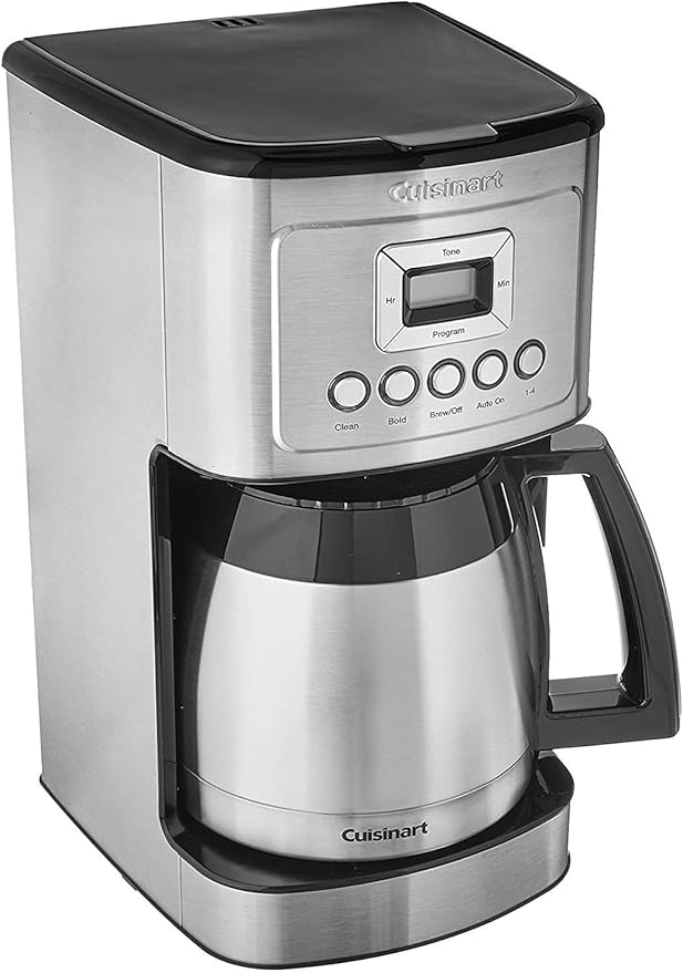 Cuisinart Coffee Maker 12 Cup Programmable Drip with Carafe Stainless Steel DCC-3400P1 &amp CPT-142BK 4-Slice Compact Plastic Toaster Black