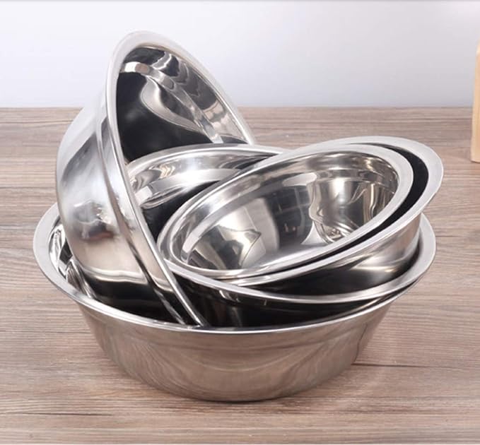 Mixing Bowls 304 Stainless Steel 7 Piece SetClassic Pots and Pans Set 7-Piece Cookware Set