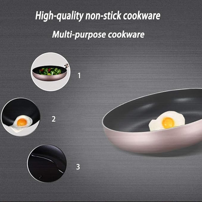 Aluminium Non-Stick Cookware - 3 Piece Saucepan Setwith Tempered Glass Cover Comfortable HandleSuitable for A Variety of Heat Sources Including Induction Cookers Non Stick Pan