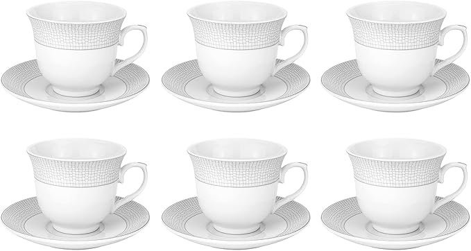 Euro Porcelain 57-pc Banquet Dinnerware Set Luxury China Tableware Service for 8 (1330P) 6664-20