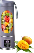 Electric Juicer Cup Display Fruit Mixing Machine 12 Inches Personal Blender with Rechargeable Battery Portable Shakes Maker with Safety Lock Kitchen Gym Travel Dormitory Apartment Organizer
