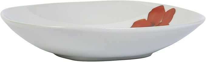 Tabletops Gallery Poppy - 16 Piece Square Dinnerware Set Service of 4