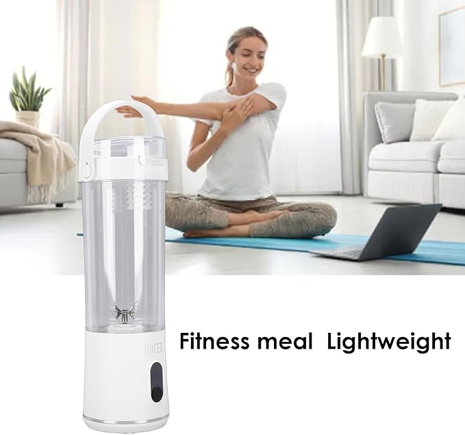 Yosoo Portable Juicer Cup Mini Blender 50W LCD Rechargeable Fruit Mixer for Gym Home Office Sports Outdoor with 12 Blades