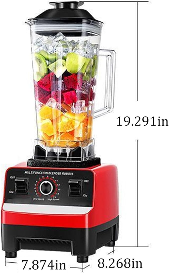 800 W Home and Commercial BlenderProfessional High Speed Countertop BlenderBlender for KitchenLarge CapacityVersatilefor Kitchens Beverage Shops