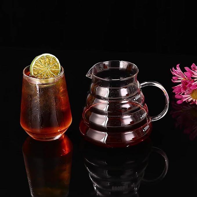 Cold Brew Coffee Tower Ice Drip Coffee Maker with Adjustable Drip Speed Valve Acrylic Stand 600ml Glass Pot for Home Coffee Shop Makes 2-4 Cups