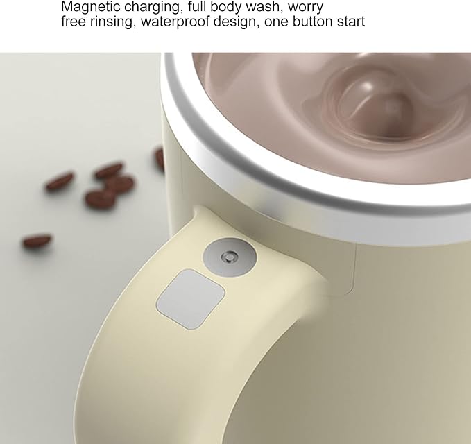 Magnetic Self Stirring Mug 304 Stainless Steel Electric with Wide Mouth for Protein Shakes Coffee Tea Milk