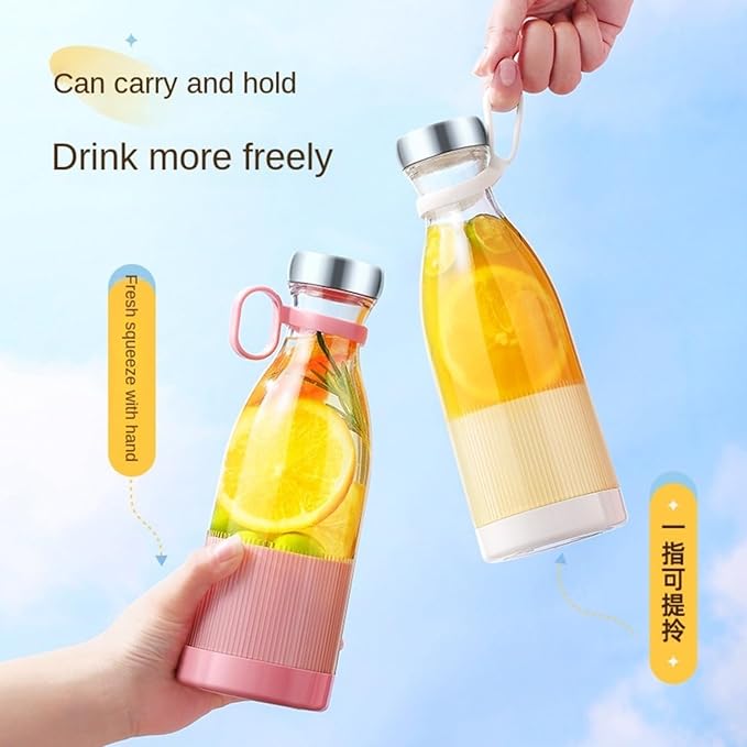 Portable juicing Cup with Four Blade juicer 401ml Large Capacity 30W Power USB Charging juicing Stirring and Milkshake Making. Comes with a Cup Design