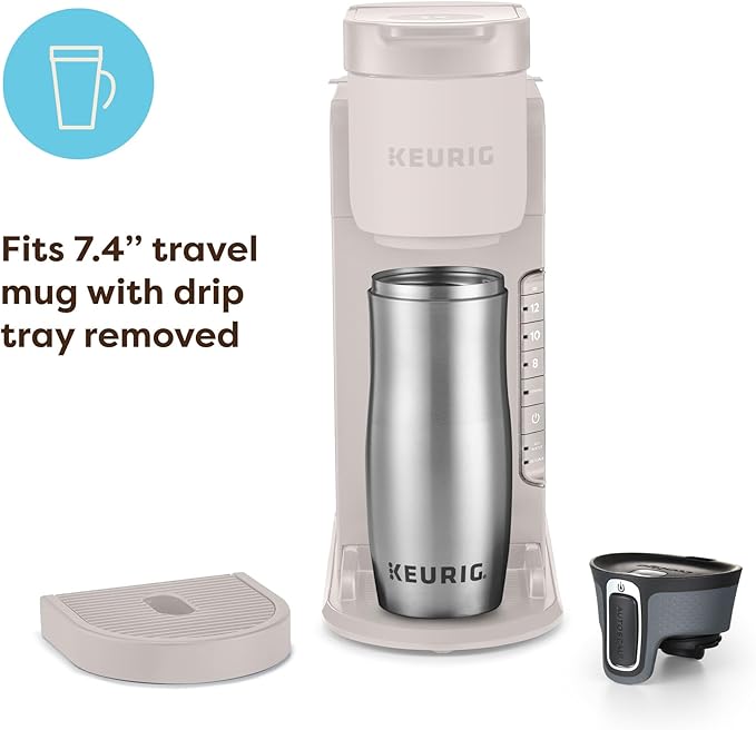 Keurig K-Express Single Serve K-Cup Pod Coffee Maker 3 Brew Sizes Strong Button Feature 42oz Removable Reservoir Warm Stone