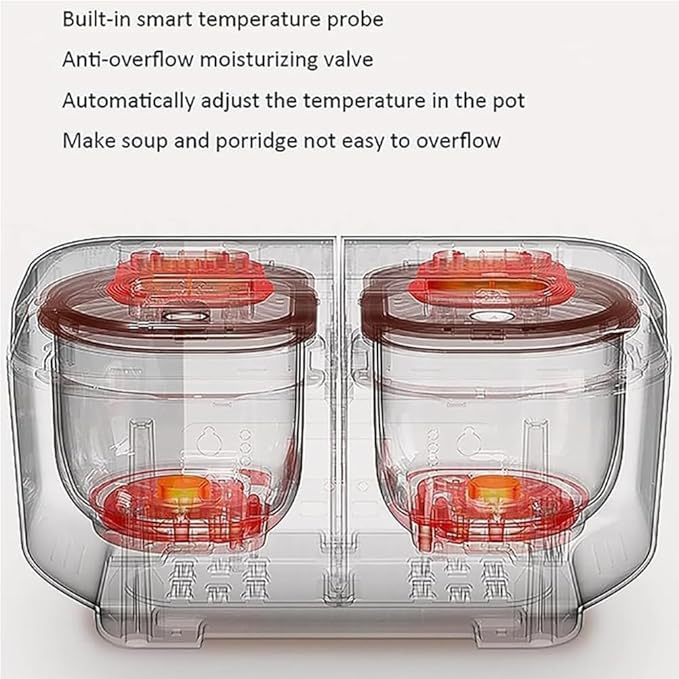 Professional Household Multi-Functional Rice Cooker Double Inner Pot and Double Body Intelligent Rice Cooker Smart Touch Control Non-Stick Inner Pot Rice Cooker 12-Hour Timer