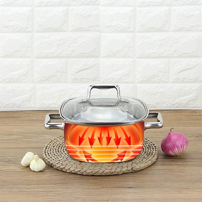 Cookware Set Soup Pots Stainless Steel Milk Pot Frying Pan Cooking Pot Set Induction Cooker Kitchen Pots and Pans Nonstick Pan