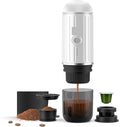 Heating Portable Coffee Machine Fit Capsule And Ground Travel Espresso Maker For Camping Office (Bianco)