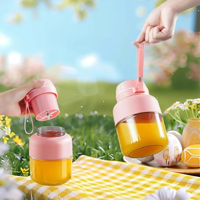 Portable Blender for Shakes and Smoothies 30oz Small Personal Blender with 10 Blades Portable Juicer Blender for Travel Sports Kitchen Pink