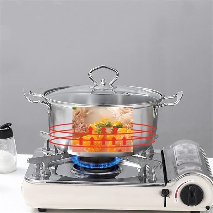 Kitchen Cooking Sets 2 Pcs Cooking Pot Stainless Steel Pot Milk Soup Pot Cooker Kitchen Cookware Cookware Sets