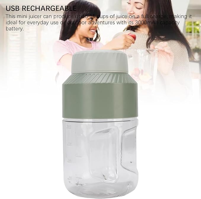 Portable Juicer 1000ML Multifunctional Juicer Cup with Digital Display USB Rechargeable Electric Blender for Smoothies Kitchen Home Travel