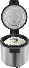 6 Gal Heavy Duty Rice Warmer 110V Electric Rice Warmer (Not Rice Cooker) with Rice Spoon Stainless Steel Food Warmer for Restaurant Party Family (Silver Type B)