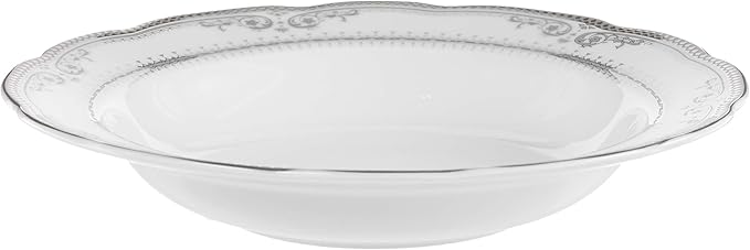 Lorenzo Import Victoria 57-Piece Wavy Porcelain Dinnerware Set