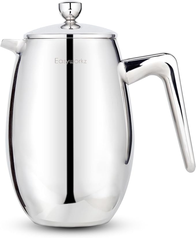 Easyworkz Nando French Press 23 oz Double Wall Insulated Thermal Coffee Maker304 Stainless Steel Cafetiere