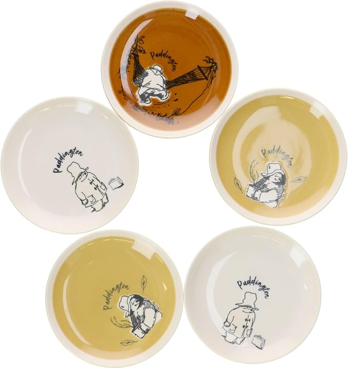 Yamaka Shoten Paddington PD80-57 Slow Living Slow Living Medium Plate Serving Plate 5 Piece Dinnerware Set Approx. 5.5 inches (14 cm) Microwave Dishwasher Safe Dinnerware Gift Wedding Gift