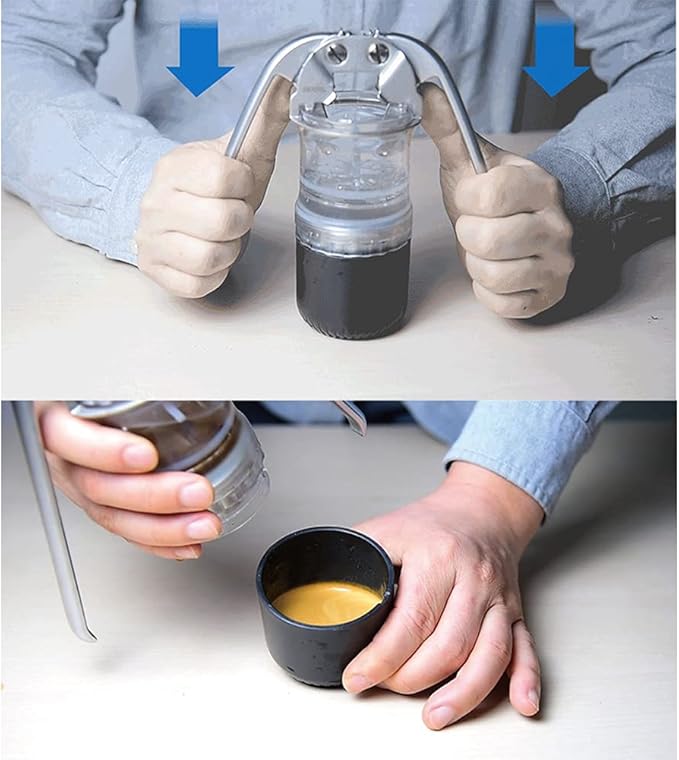Portable Lever Espresso Maker Coffee Machine (Black)