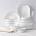 Dinner Set Special Restaurant Dinnerware Set 19-Pieces Dinnerware Sets Bone China Porcelain Tableware Set with Plates Bowls and Dish Ceramic Dinner Set for