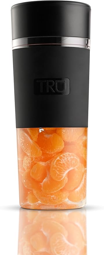TRU Hydration Blender Single-Button Operation USB Rechargeable Battery (Black)