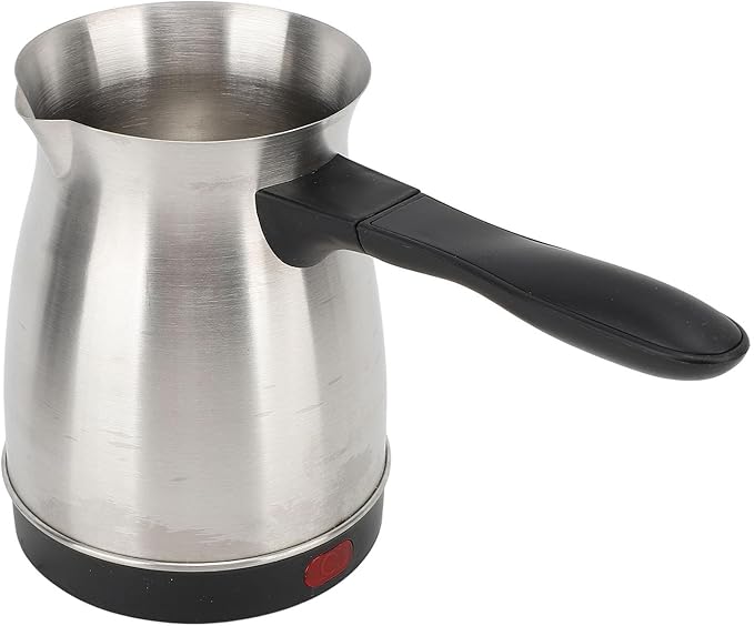 GOWENIC 6 Cup Coffee Maker 600ML Electric Coffee Pot with Anti Slip Base Stainless Steel Turkish Coffee Maker with Handle for Home