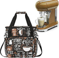 cfpolar Coffee Maker Storage Bag Waterproof Travel Carrying Storage Tote Bag Organizer Case Compatible with K-Mini or K-Mini Plus And Suitable for Other Accessories With Pockets for K-Cup Pods