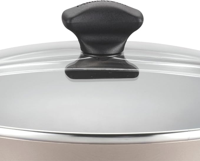 Farberware 21805 Dishwasher Safe Nonstick Cookware Pots and Pans Set 15 Piece Champagne