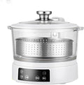 Low Carb Rice Cooker with Reservable 3L Lifting Sugar Removal Rice Cooker Intelligent Touch Control for Healthy Cooking Rice and Grain Multi-Cooker with Low Sugar Digital Steamer(White)