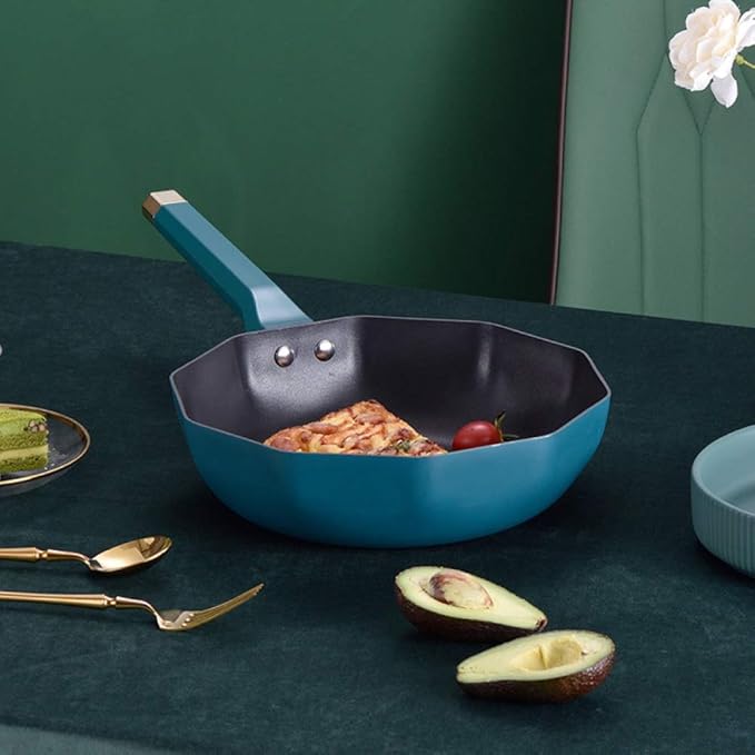 Cooking Pot Pots and PansDie-Cast Aluminum Non Stick Cooking Frying Pan PotsMultifunctional Induction Cookware Sets with Glass Lid and Bakelite Handles3PCS (3 Pieces) (Frying pan)
