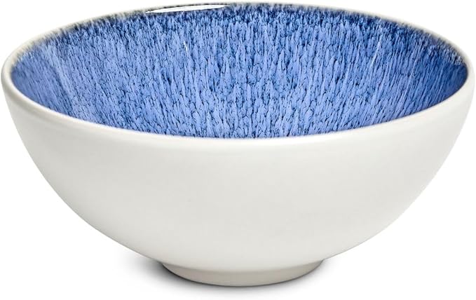 Sango 12-Piece Stoneware Dinnerware Set for 4 Light Blue Reactive Glaze on White Plates and Bowls Sets Kitchen Ceramic Dish Set Modern Dishes for Everyday Dining Microwave &amp Dishwasher Safe C