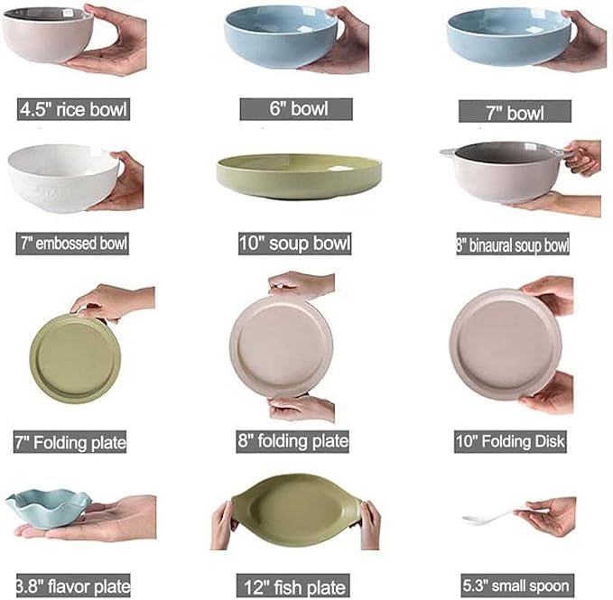 GaRcan Dinner Plate Luxurious Dinner Set for Party or Wgifts Dinnerware Sets Dinner Plates 46 Pieces Dish Sets Includes Bowls/Dessert Plates/Saucers Dishwasher &amp Microwave Safe/Natural (Natural