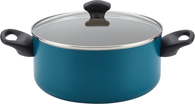 Farberware 20361 Dishwasher Safe Nonstick Cookware Set / Pots and Pans Set - 15 Piece Blue