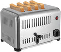 4 Slice Toaster with Wide Slots Commercial Toasters for Restaurant Pop-up Bread Baking Machine 1650W Stainless Steel Toaster Countertop for Toast Sandwiches Meatloaf
