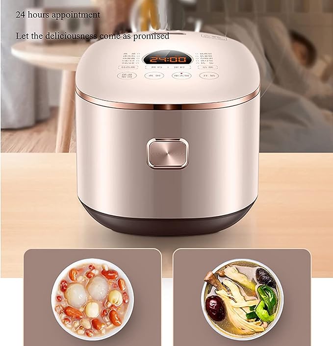 Rice Cooker Household Multi-Function Rice Cooker 24H Reservation and Heat Preservation Thicken Non-Stick Liner for 3-8 People (5l) ()
