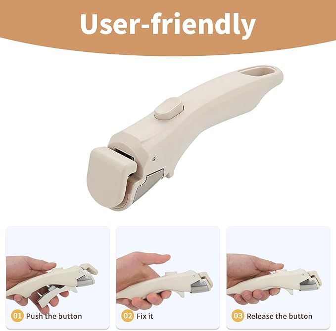 Removable Handle Ivory White Detachable Handle for Pots and Pans Universal Cookware Handles Compatible with Thin Edge Cookware 2 Pack