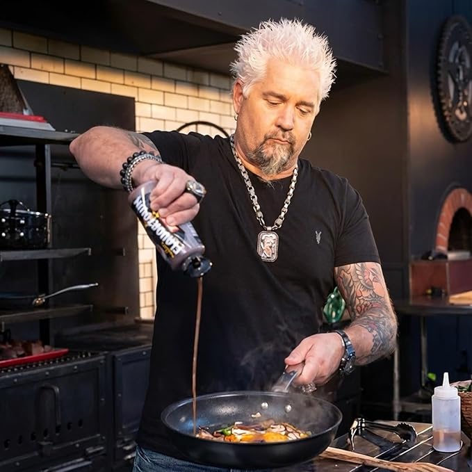 Guy Fieri's Flavortown 2-Piece Ceramic Cookware Set Nonstick Frying Pan Set 10 and 12 Easy-Clean Kitchen Cookware Made without PFAS PTFE PFOA Induction Compatible Oven &amp Dishwasher Safe Bl