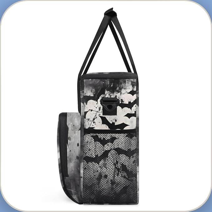 Gothic Halloween Bats Coffee Maker Carrying Bag Portable Travel Storage Tote Bag Compatible with K-Mini or K-Mini Plus Single Serve Coffee Brewer Carrying Case with Multiple Pockets &amp Shoulder S