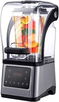 Commercial Blender Smoothie Maker 1.6L Blender with Soundproof Shield With Timing Function Adjustable Speed and Time for Crushing Ice Smoothie Puree Bar Coffee Shop